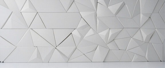 Three-Dimensional White Wall Art