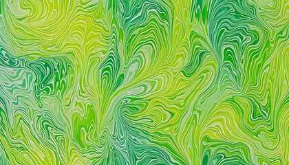 Neon Lime Print with Abstract Pulse Distortion