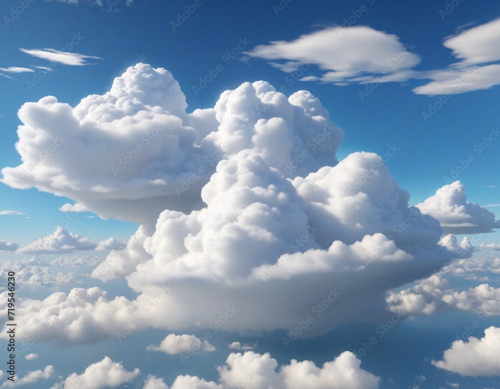 Canvas Prints 3d abstract clouds and cumulus clip art on transparent background, sky design elements