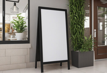 "Elegant signboard display for a stylish eatery showcasing menu, offers, and branding - AI generated design"