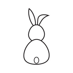 silhouette rabbit simple black vector illustration
icon editable stroke, sign, symbol outline line button isolated on white