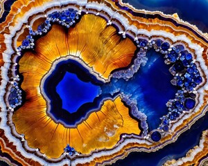 Sapphire and Amber Geode Layers