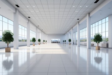 single, Isolated in white background, center aligned, Hospital walkway room - obrazy, fototapety, plakaty