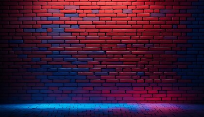 Old grunge wall illuminated with glowing neon lights. 3d rendering modern abstract background.