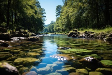 Spiritual Retreat: Quiet meditation with nature, renewing faith., generative IA