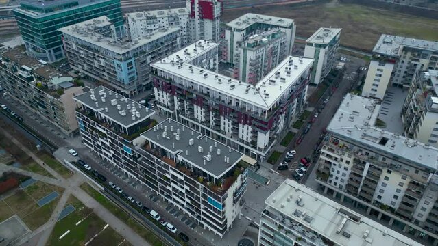 Aerial view Santa Giulia, Milan, Italy