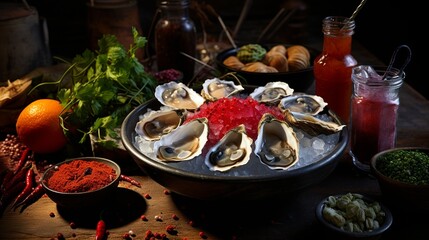 Large fresh oysters with sweet chili dipping sauce