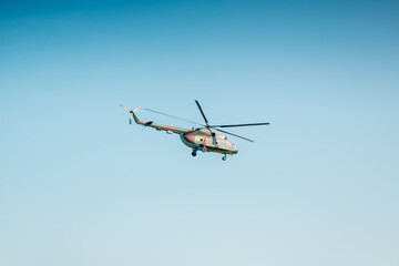 helicopter in flight