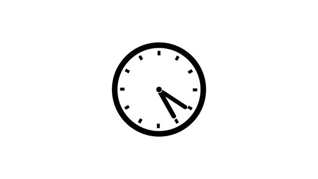 Stopwatch animated icon. Clock with moving arrows. Loop. Alpha channel.
