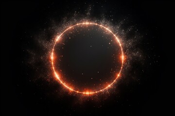 Coral twinkle glitter circle of light shine sparkles and platinum dusk spark particles