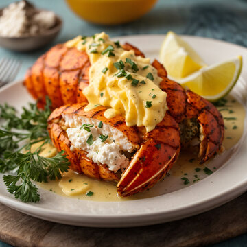 Caribbean Kiss - Savory Bahamian Rock Lobster Tail Basted in Garlic Butter