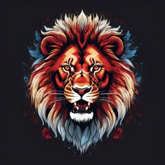 Obraz premium head of lion ontent created with generative AI software