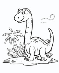 Fototapeta premium dinosaur cartoon