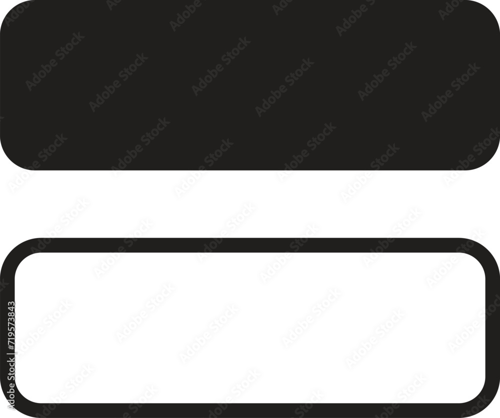 Aufkleber rounded rectangle icon set in two styles isolated on white background . vector illustration