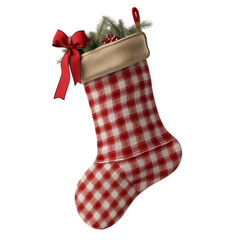 christmas sock on white