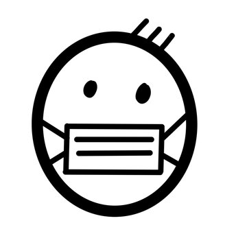 Doodle Emoji face icon set. Hand drawn sketch style. Emoji with different emotion mood, happy, sad, smile face. Comic line art vector illustration.