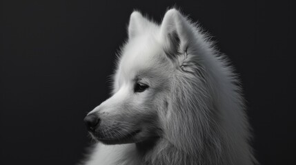 Obraz premium Samoyed looking away in studio