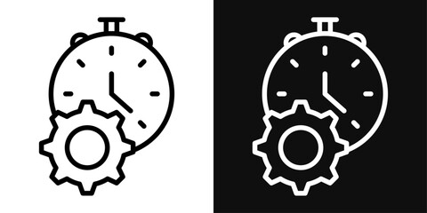 Time management icon set. vector illustration