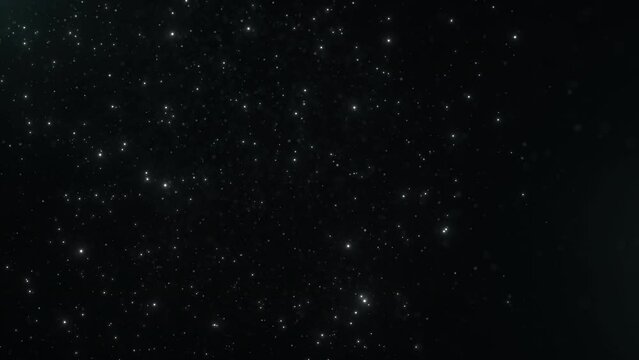 Abstract Dust Particles. 4K Dust Particles And Dark Background.