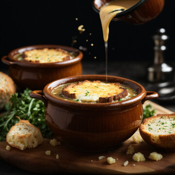 Deeply Caramelized French Onion Soup with Toasted Gruyere Croutons