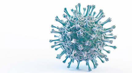Solitary Intrusion: 3D Virus Captured in Isolation. Generative AI