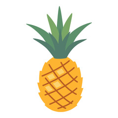 Pineapple, cartoon style. Trendy modern vector illustration isolated on white background, hand drawn, flat design