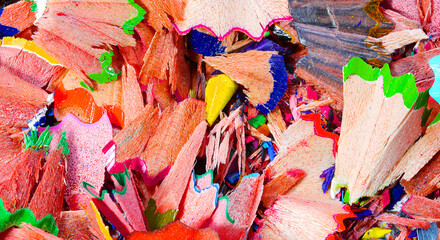 shavings of pencils usable as a background for school