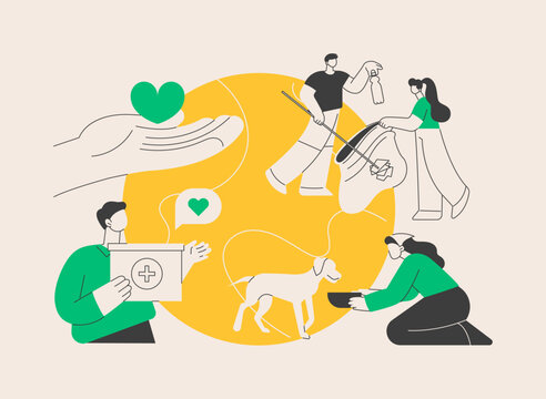 Volunteering abstract concept vector illustration.