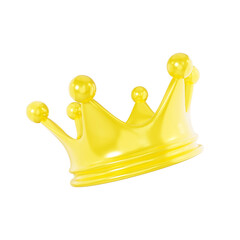 Gold royal king crown isolated 3d render.  Symbol of imperial power. Monarch. Emperor. King. Prince Winner, luxury, success sign.  Royal majesty symbol.