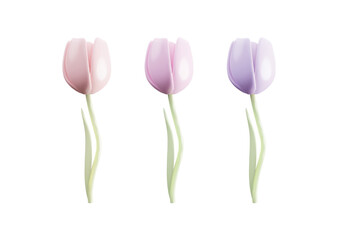 Realistic tulip flowers vector illustration. March 8, women's day, mother's day, congratulations. Sticker, emblem, banner, label, sticker. Advertising. International Happy Women's Day. Vector in paste