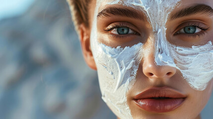 Woman with Facial Skincare Treatment