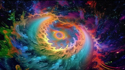 Abstract Fractal Symmetry in Color