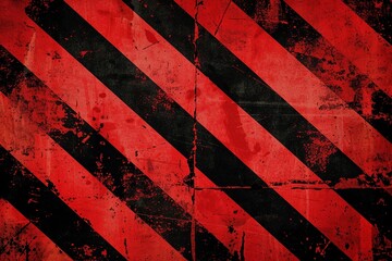 Gritty Danger Zone: Create a gritty danger zone aesthetic with this red grunge background featuring prominent warning stripes, adding a sense of urgency to your design