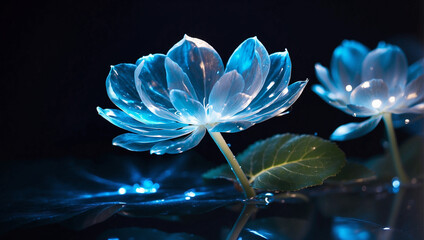 blue flower on black background white water lily lotus flower in the garden lotus flower in the garden blue water lily