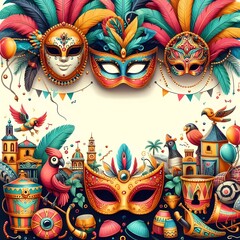 Background expressing the Joy of Brazilian Carnival
