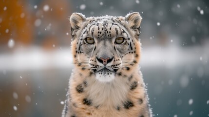 Fototapeta premium View of Snow Leopards