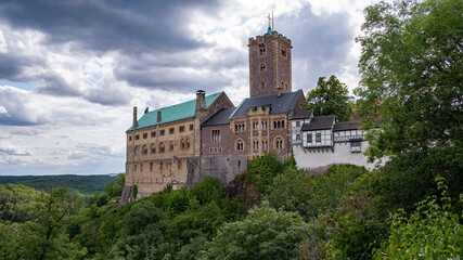 Blick auf die Wartburg bei Eisenach in Thüringen