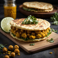 Trinidadian Doubles - Irresistible Curried Chickpea Flatbread Delight