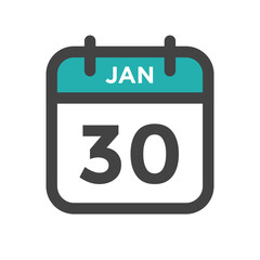 Fototapeta premium January 30 Calendar Day or Calender Date for Deadlines or Appointment