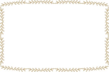 Simple and floral horizontal frame and border, 
