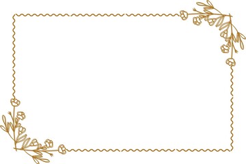 Simple and floral horizontal frame and border, 