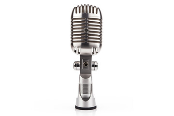Fototapeta premium vintage microphone isolated on white background