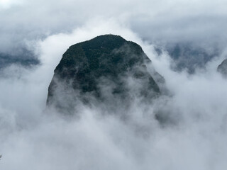 Mountain In The Cloud Forest Near Macchu Pichu