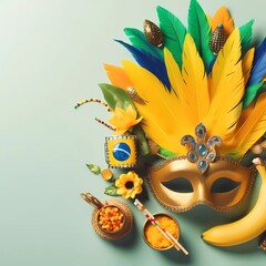 Background Vibrant Colors of Brazilian Carnival