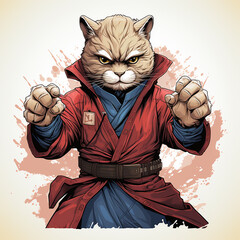 a_cartoon_cat_practicing_krav-maga_flat_colors_isolat