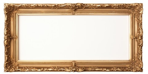 Old picture frame on white background