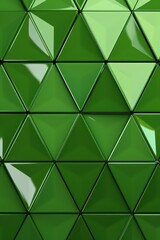 Fototapeta na wymiar Polished semigloss wall background with tiles triangular tile pattern