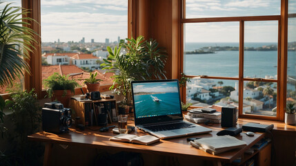 Home Office with ocean view