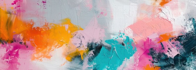 Colorful Abstract Painting With Bold Brushstrokes