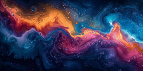 Vibrant Viscosity: Colorful Liquid Patterns